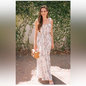 NWOT Gal Meets Glam Isabella Floral Cross Back Maxi Dress Sz 4
